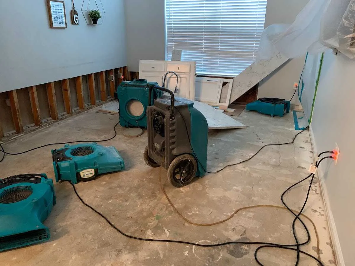 Dehumidifier in flood-cut room for Water Extraction & Removal in New Britain
